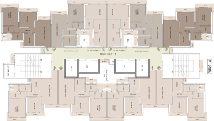Floor Plan of UK Luxecity in Kandivali East, Mumbai - Image 28904
