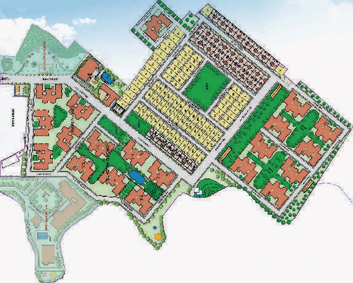 Master Plan of Omega Orchid Heights in Faizabad Road, Lucknow - Image 177498