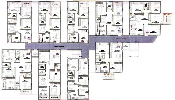Floor Plan of Vensa Classic in Madhurawada, Visakhapatnam - Image 190956