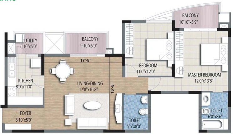 2 BHK Flat in Purva Venezia in Yelahanka, Bangalore - Image 726746