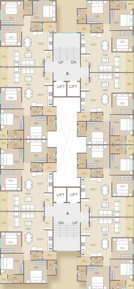 Floor Plan of Avni Residency in Atladara, Vadodara - Image 109710