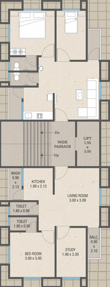 Floor Plan of Rytham Aries Arc in Waghodia Road, Vadodara - Image 110957