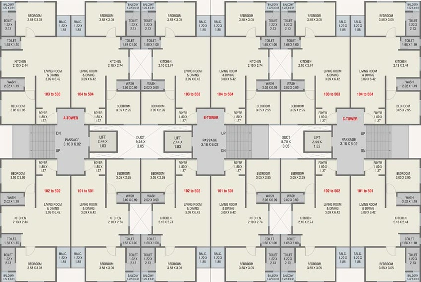 Floor Plan of Shree Akshar Priva in Harni, Vadodara - Image 109732