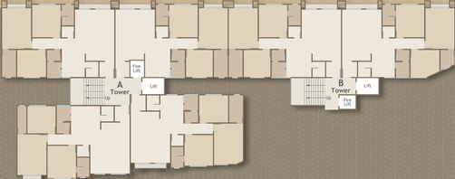Floor Plan of Aashray Aspire in Vasna Road, Vadodara - Image 112420