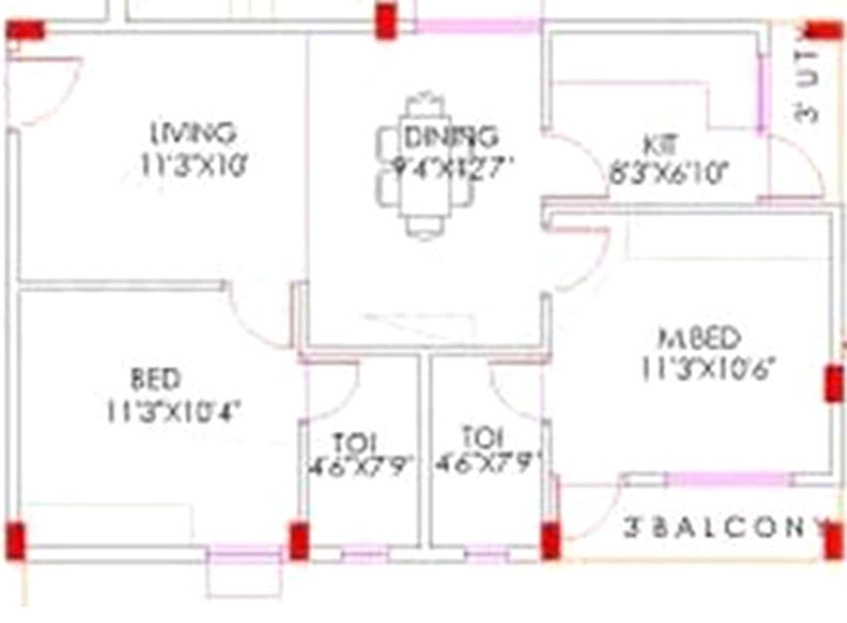 2 BHK Flat in MVV Highway Homes in Madhurawada, Visakhapatnam - Image 819028