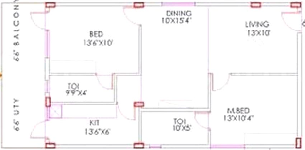 2 BHK Flat in MVV Highway Homes in Madhurawada, Visakhapatnam - Image 819029