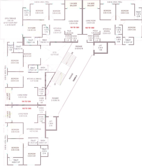 Floor Plan of Shreeji Yogi Ananya in Kalali, Vadodara - Image 109839
