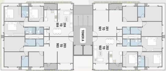 Floor Plan of Courtyard Regalia 2 in Bhayli Road, Vadodara - Image 109875