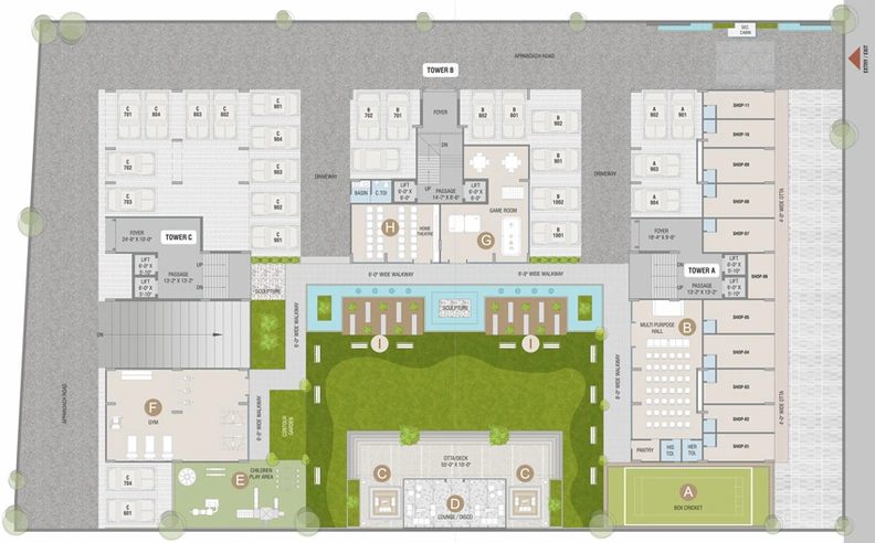 Master Plan of Courtyard Regalia 2 in Bhayli Road, Vadodara - Image 109876
