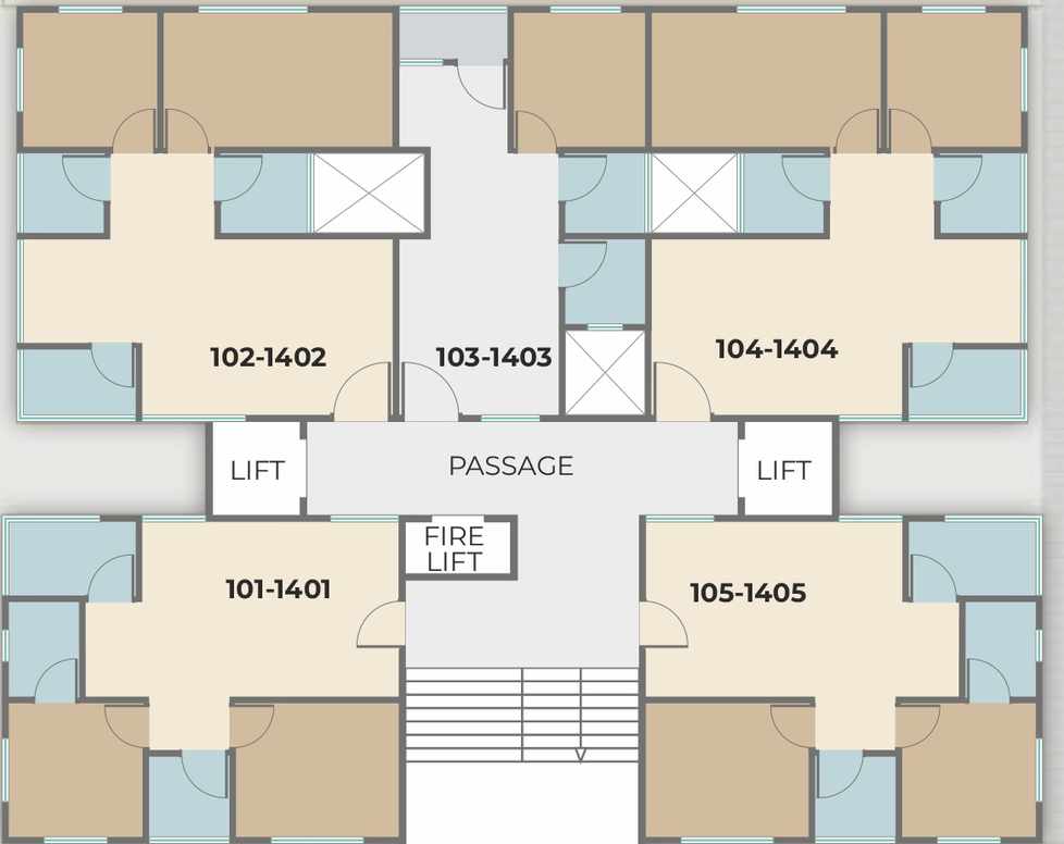 Floor Plan of Prahant Shreeji Avenue in Chhani, Vadodara - Image 109475