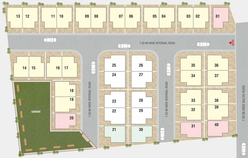 Master Plan of Shreenathji Shreeji Duplex in Karjan, Vadodara - Image 109103