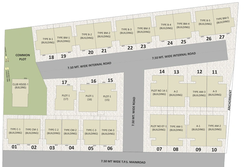 Master Plan of Vinayak Bungalows in Waghodia Road, Vadodara - Image 112461