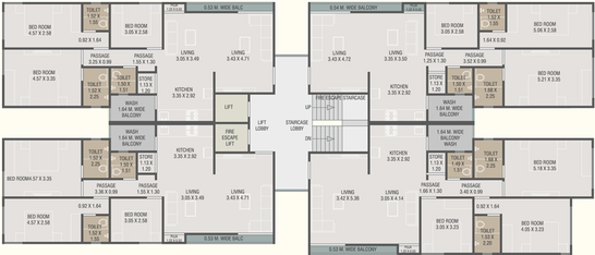 Floor Plan of Gopinath Platinum Heights in Harni, Vadodara - Image 110013