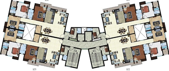 Floor Plan of Rohtas Platina in Faizabad Road, Lucknow - Image 177437