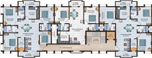 Floor Plan of Basera Impression Plus in Patia, Bhubaneswar - Image 186220