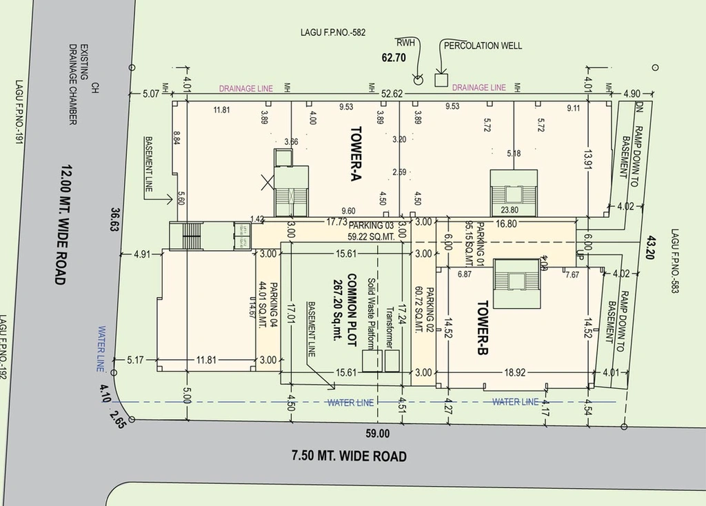 Master Plan of Sanjivani Fuldwar Residency in Subhanpura, Vadodara - Image 109696