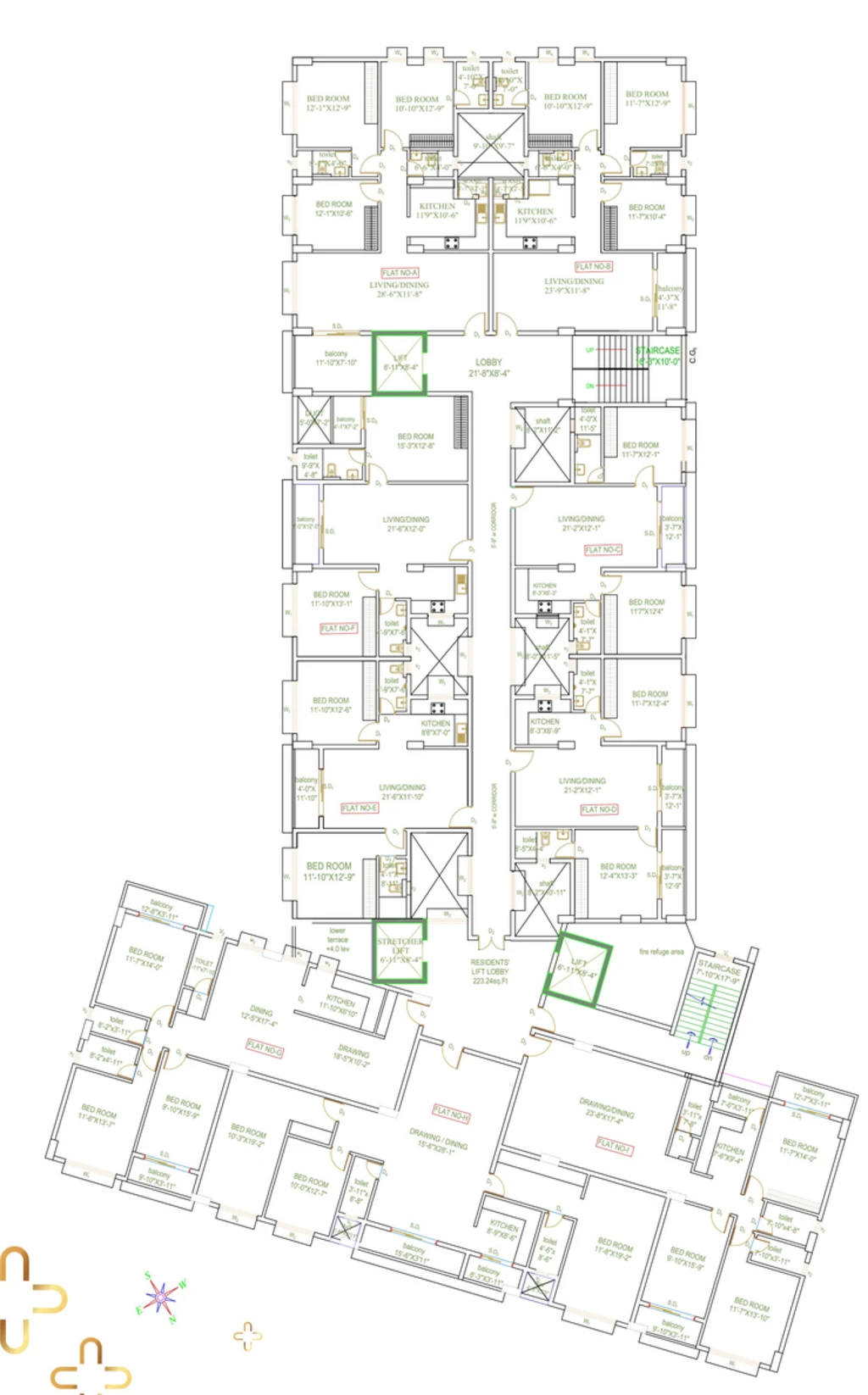 Floor Plan of Intellex Imperial Club in Raghunathpur, Bhubaneswar - Image 153012
