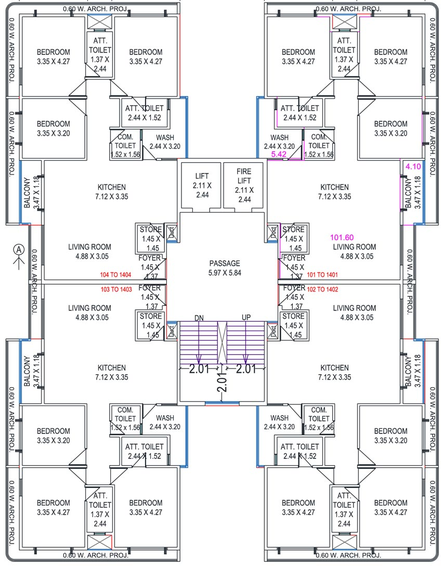 Floor Plan of Galaxy Bliss in Chhani, Vadodara - Image 109724