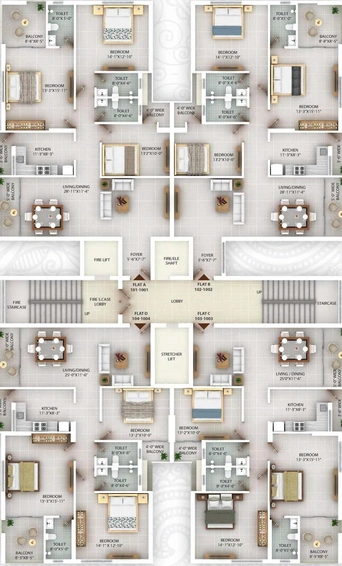 Floor Plan of CSS Pristine Heights in BJB Nagar, Bhubaneswar - Image 151264