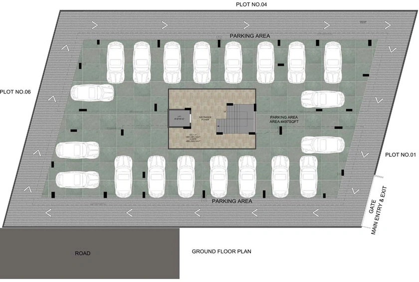 Master Plan of H Green Avenue Apartment in Makarpura, Vadodara - Image 109780