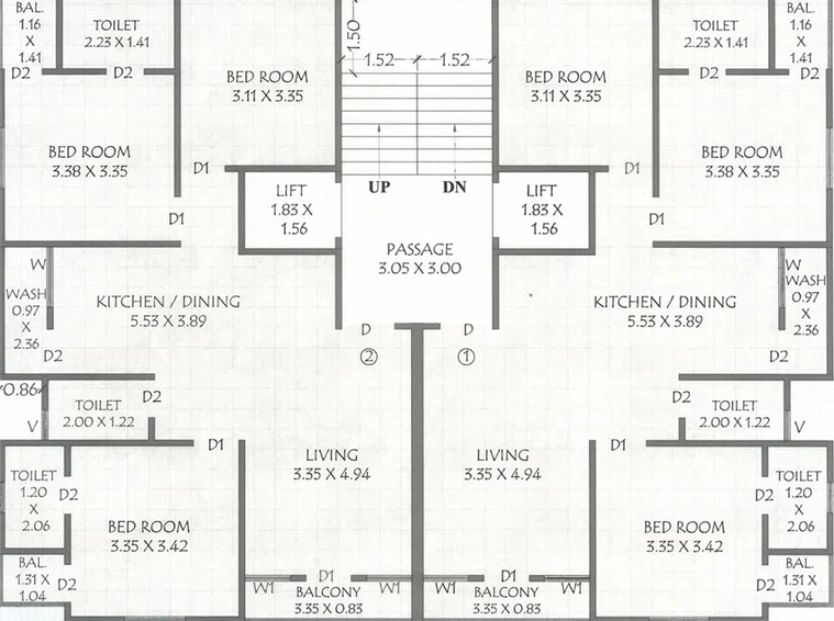 Floor Plan of Shree Henil Heights in Kareli Baug, Vadodara - Image 109787