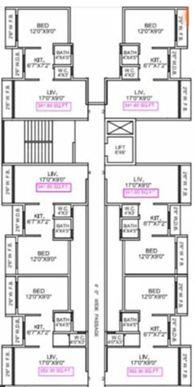 Floor Plan of Shree Krishna Heights in Naigaon East, Palghar - Image 19281