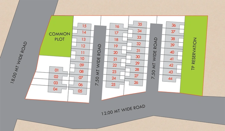 Master Plan of Samarth Meera 44 in Padra Road, Vadodara - Image 112527
