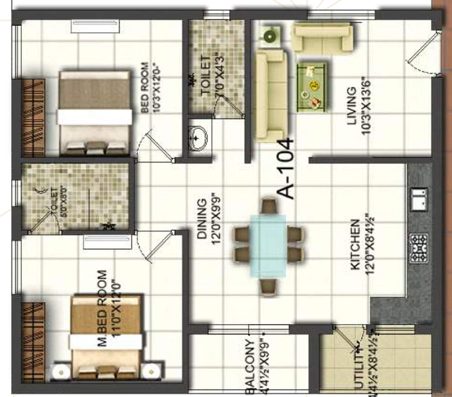 2 BHK Flat in Essen Marvella in Kompally, Hyderabad - Image 733056