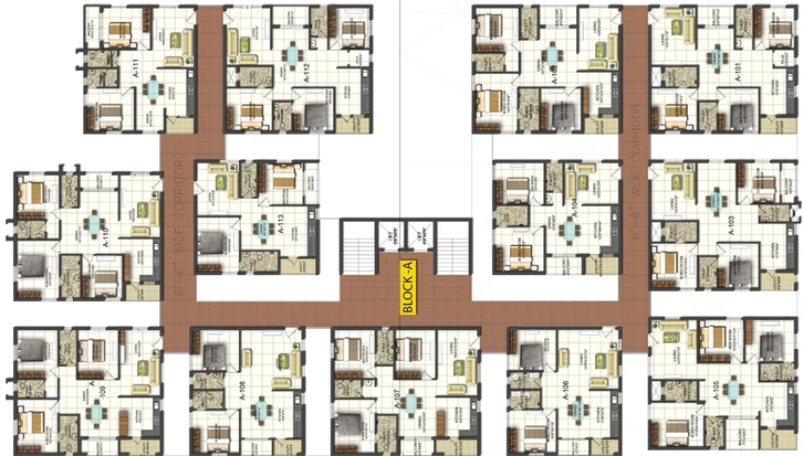 Floor Plan of Essen Marvella in Kompally, Hyderabad - Image 110703