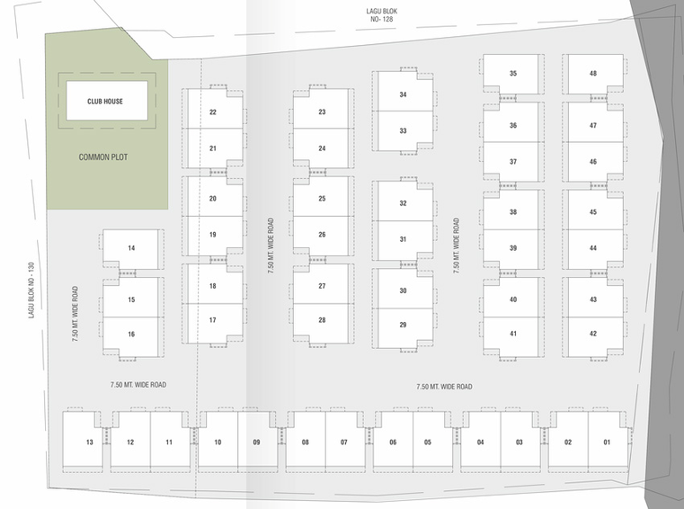 Master Plan of Akshar Pushti Bungalows in Kalali, Vadodara - Image 109385
