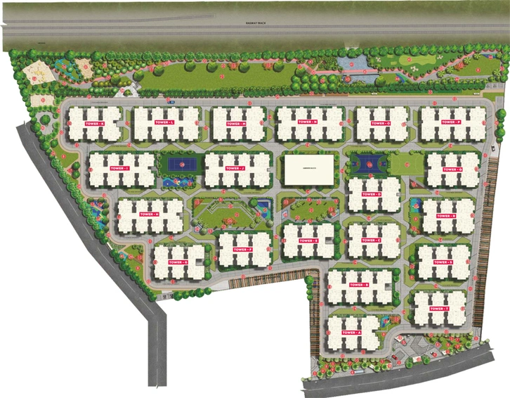 Master Plan of Om Sree Gallaxy in Kompally, Hyderabad - Image 110757