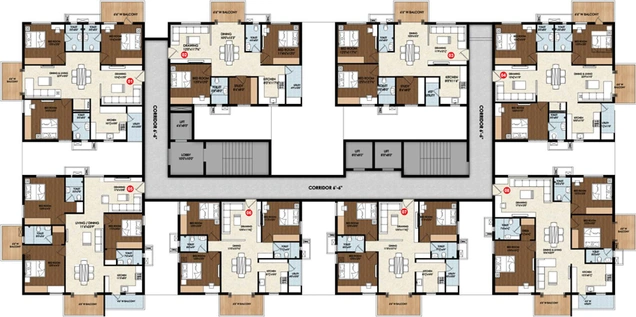 Floor Plan of Pranathi Kiara in Tellapur, Hyderabad - Image 109299