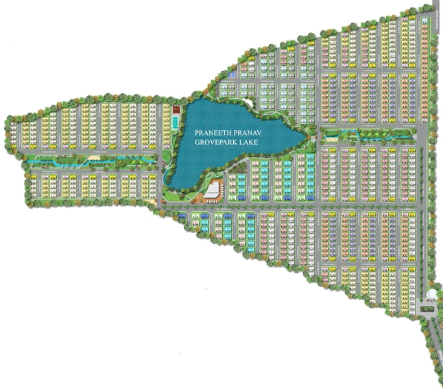 Master Plan of Praneeth Pranav Grove Park in Gagillapur, Hyderabad - Image 109317
