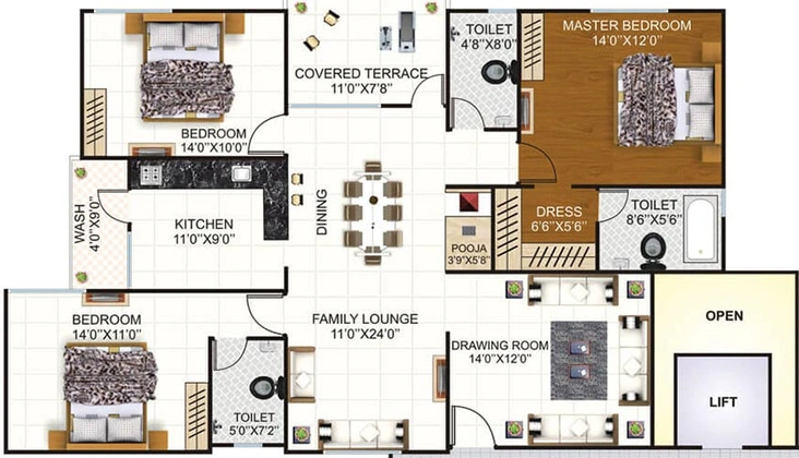 3 BHK Flat in Signature 99 in Kolar Road, Bhopal - Image 827881