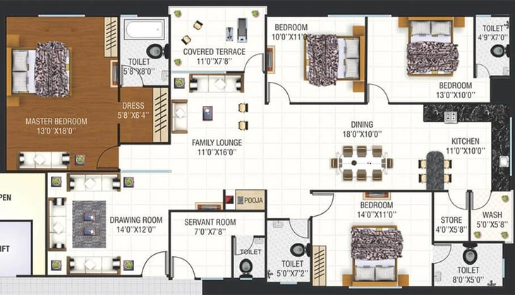 4 BHK Flat in Signature 99 in Kolar Road, Bhopal - Image 827883
