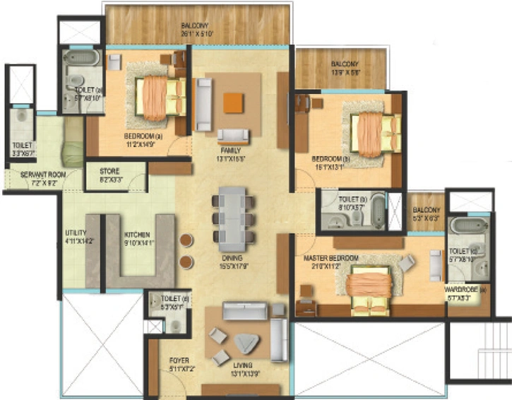 3 BHK Flat in Century Renata in Sampangi Rama, Bangalore - Image 731978