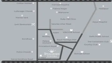 Location of Kumar Prince Town Towers - Image 24416