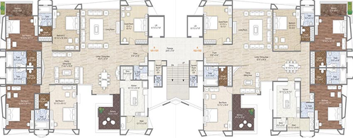 Floor Plan of Rameshwaram Sapphire Court in Bharthana, Surat - Image 180613
