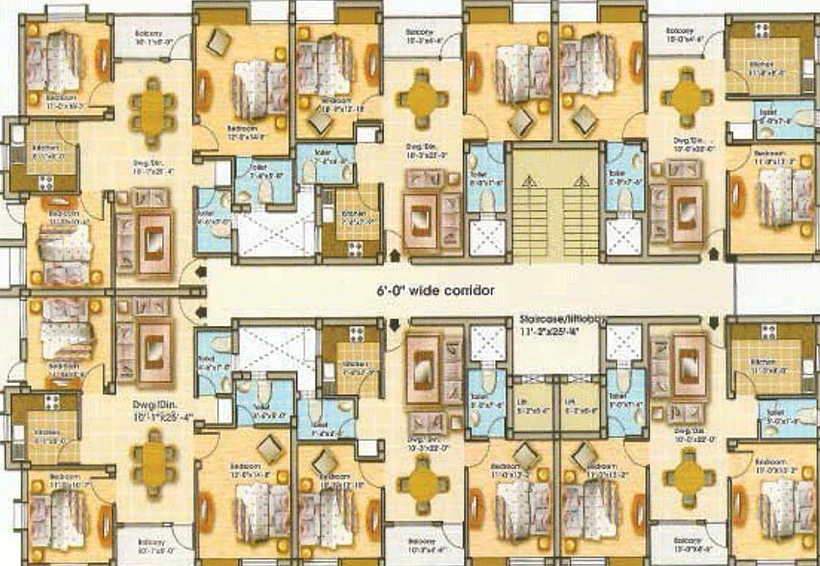 Floor Plan of Shree Jagannath Residency in Sundarpada, Bhubaneswar - Image 156735