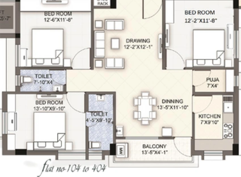3 BHK Flat in Mason Luxuria in Patia, Bhubaneswar - Image 812140
