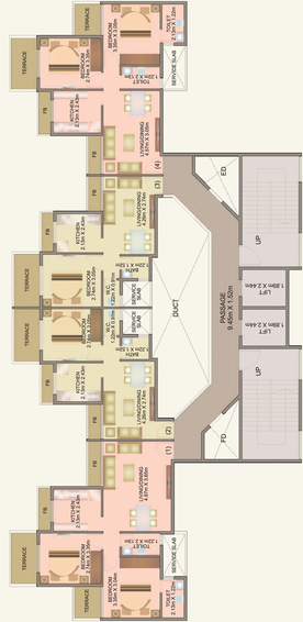 Floor Plan of Reliable Balaji Aura in Taloja, Navi Mumbai - Image 35932