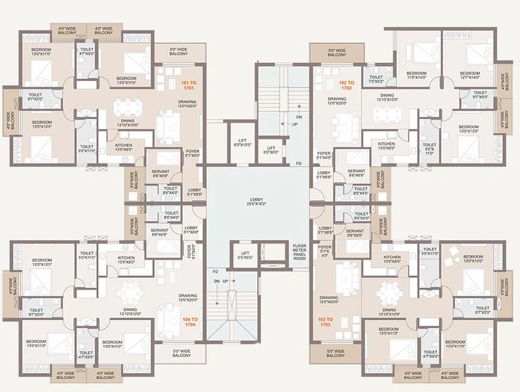 Floor Plan of Shuvam Meadows in Patia, Bhubaneswar - Image 157743