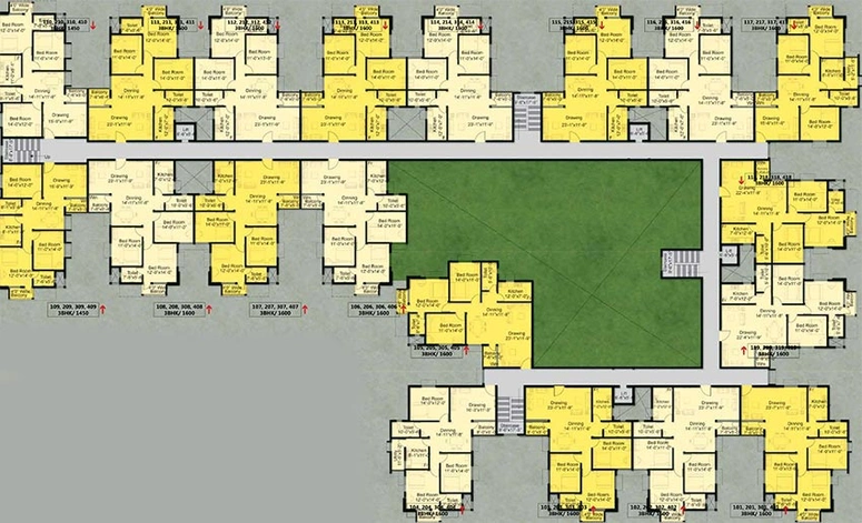 Floor Plan of Basera Fresco in Patrapada, Bhubaneswar - Image 186214