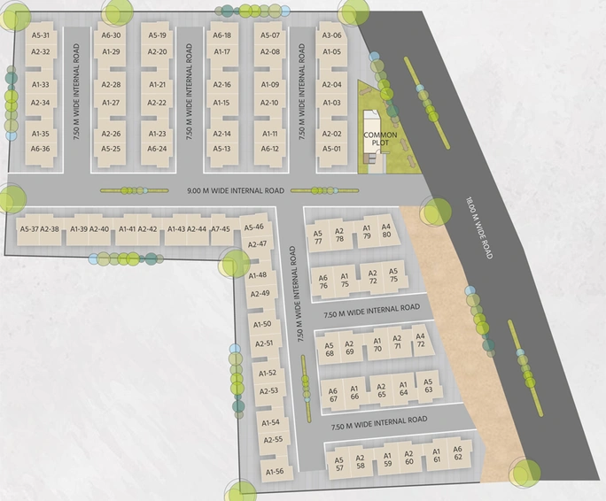 Master Plan of Shree Prerna Residency in Karjan, Vadodara - Image 109945