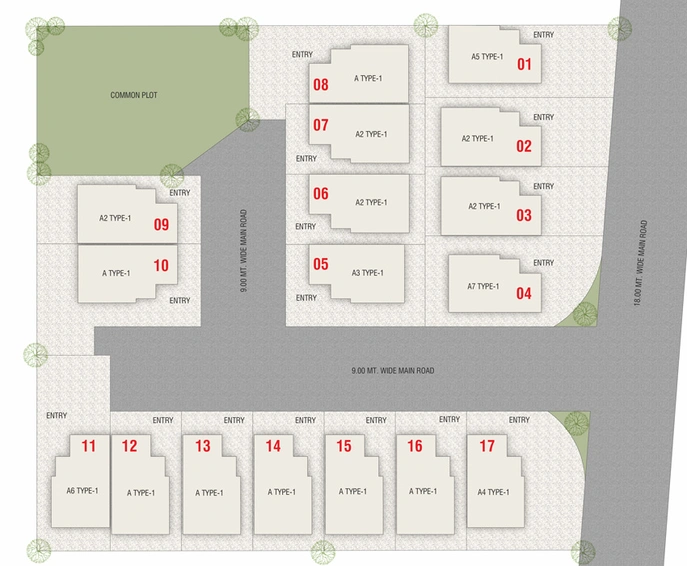 Master Plan of Suvarn Iris in Sama Savli Road, Vadodara - Image 112642