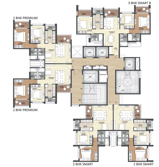 Floor Plan of Runwal The Central Park in Pimpri Chinchwad, Pune - Image 9938