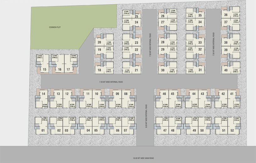 Master Plan of Sunrise Red Coral 52 in Atladara, Vadodara - Image 112546