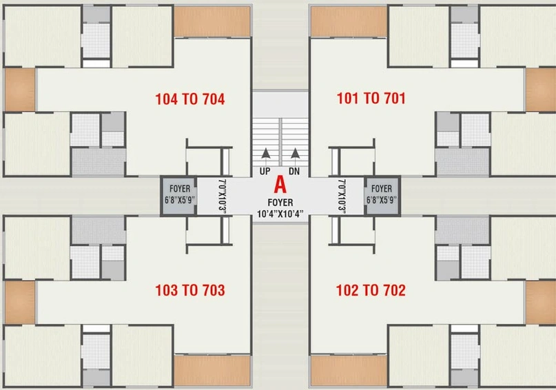 Floor Plan of Satyay Balmukund Crysta in Nikol, Ahmedabad - Image 110005