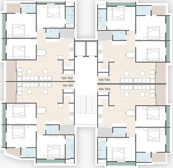 Floor Plan of Arushi Arman 28 in New Maninagar, Ahmedabad - Image 113884