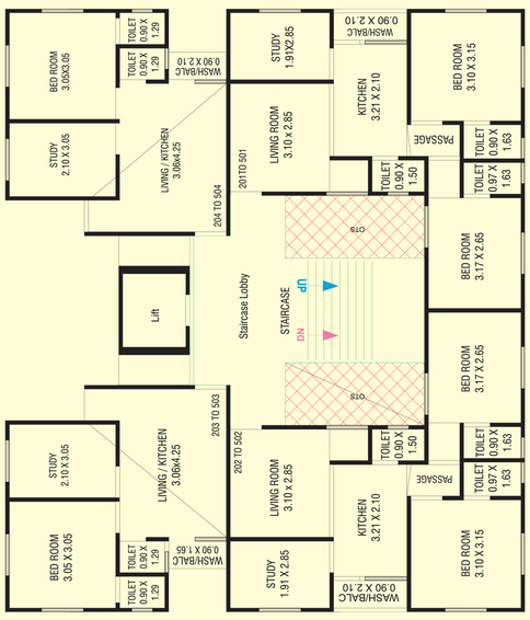 Floor Plan of Runmukteshwar Rudraksh Residency in Pratap Nagar, Vadodara - Image 112662